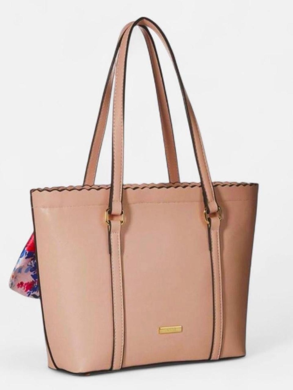 ALDO Pink Tote Bag W/ Scalloped Edges
